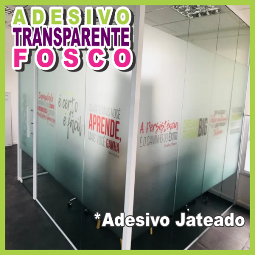 Adesivo Transparente Fosco (Jateado)