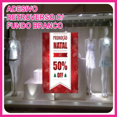 Adesivo Retroverso Fundo Branco