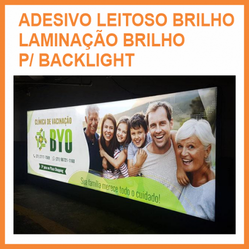 Adesivo Leitoso p/ Backlight Laminado Brilho