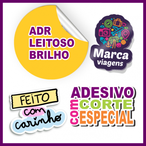 Adesivo Leitoso Brilho Meio Corte (Adr Brilho)