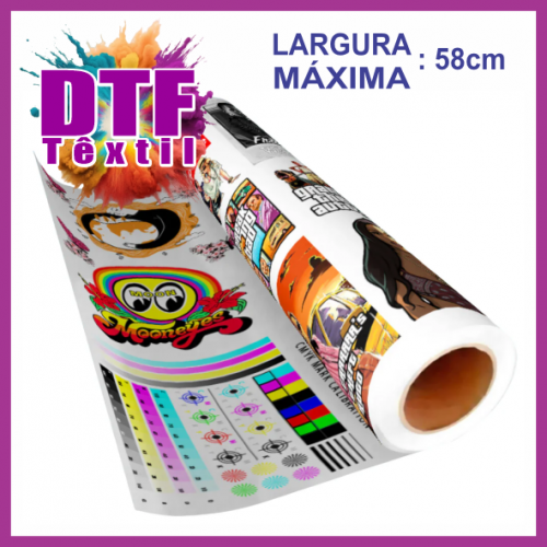 DTF Têxtil - Impressão a metro  58x100cm
