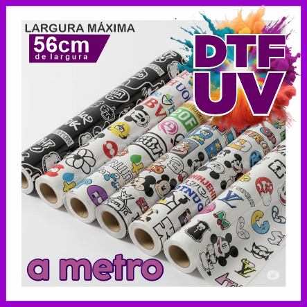 DTF UV - Impressão a metro - 56x100cm