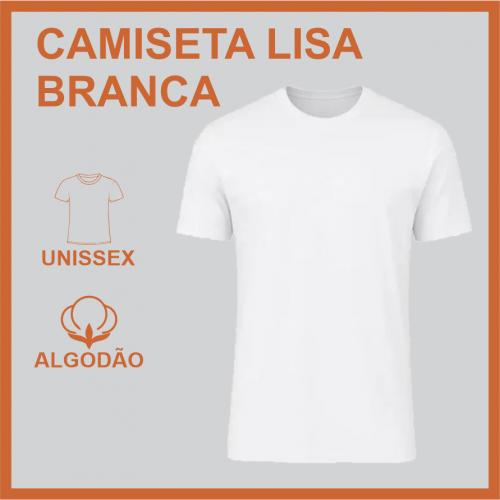 Camiseta Algodão Unissex Branca