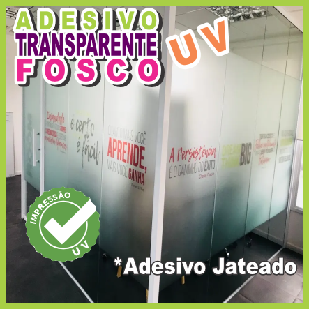 Adesivo Transparente Fosco UV